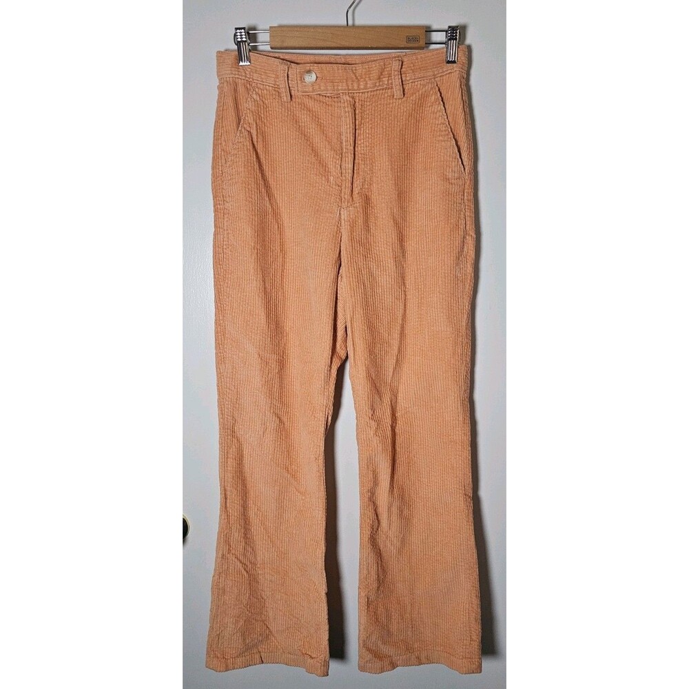 LEVI'S PREMIUM Math Club Flare Pants Womens Size 28 Pebble Peach Crop Corduroy
